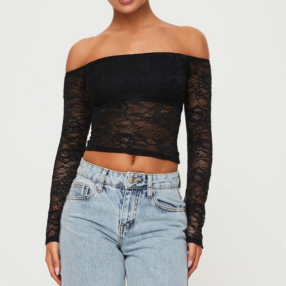 New Princess Polly Charet Off The Shoulder Top - Picture 3 of 13